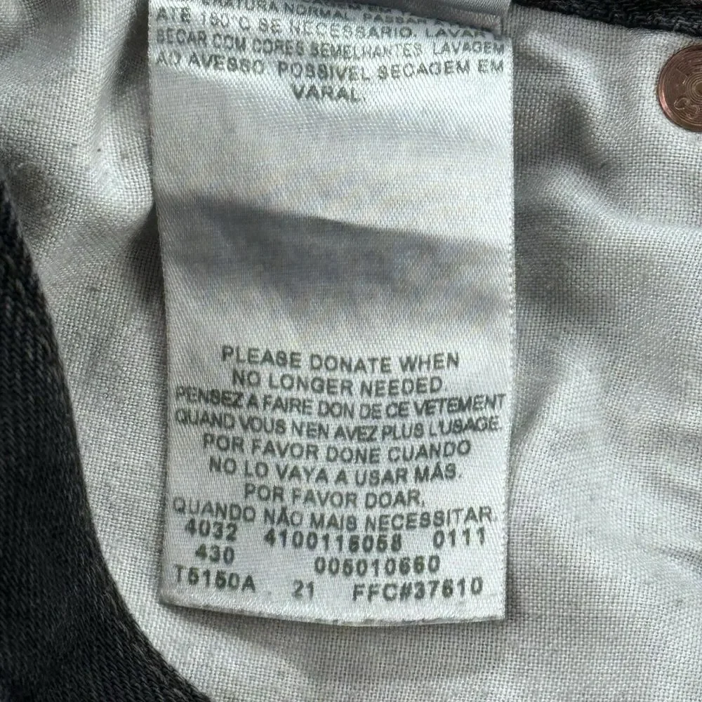 Levis 501 Jeans VTG‎ Men 42x32 Black Straight Button Fly Denim